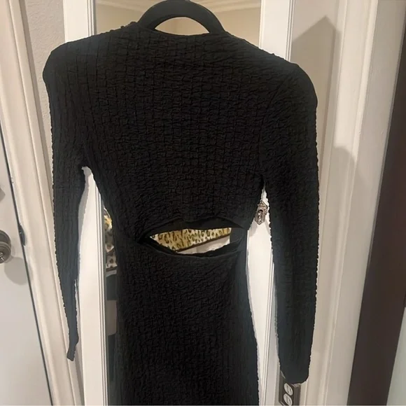 NWT Zara Chic Black Cutout Maxi Dress - Picture 5 of 8